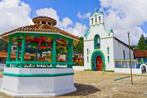 The church facade from Chamula's town square.