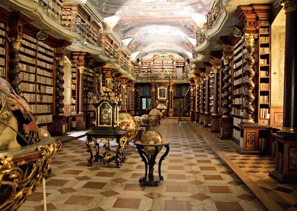 Behold the bonkers, baroque design of the Klementinum Library in Prague.