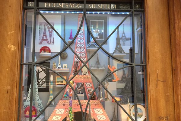 The 2019 Eiffel Tower exhibit at the Hoosesagg Museeum.
