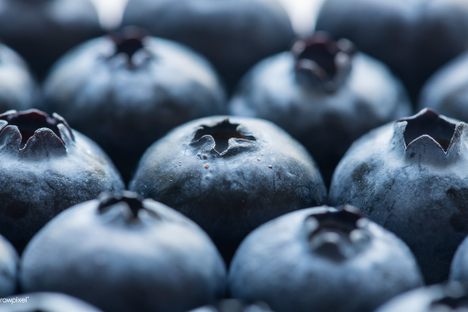 The air between these blueberries would matter a lot.