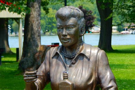 "Scary Lucy." statue.