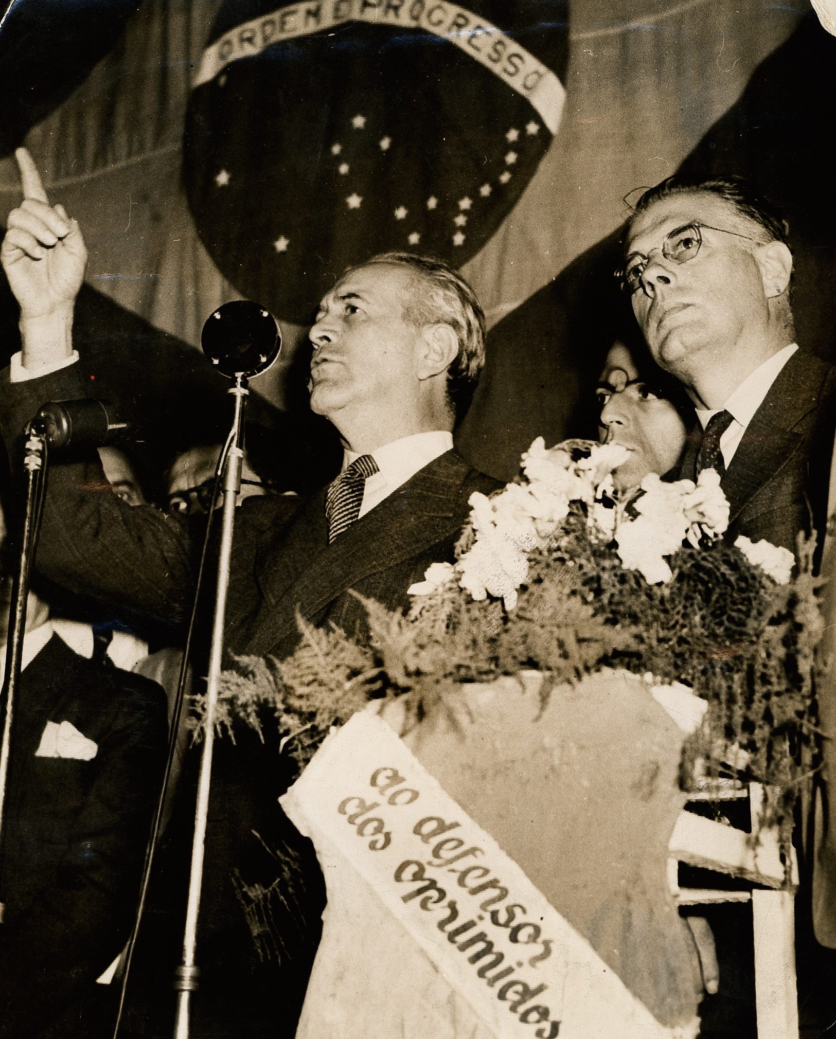 The brigadier, pictured on the right, in 1960.