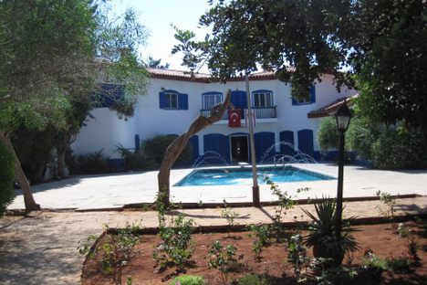 View of the house from the gardens.
