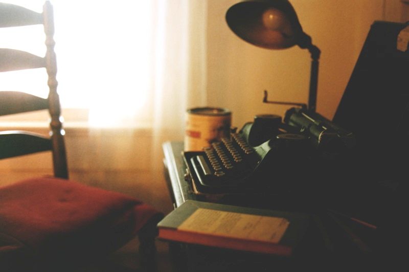 William Faulkner's typewriter, preserved at his home, Rowan Oak, in Oxford. 