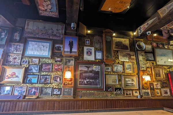 Every inch of the wall is covered in history.