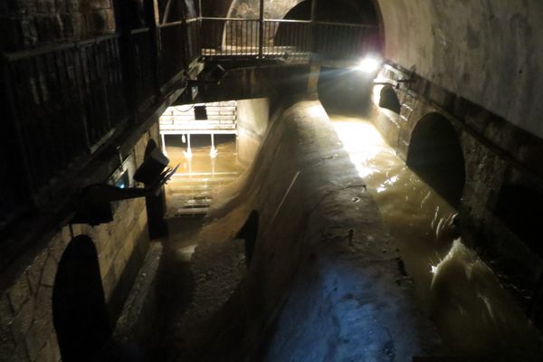 Part of the sewers seen in the tour, as it was in the film.