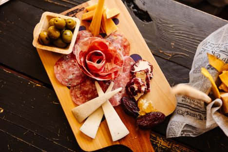 The charcuterie board is anything but an afterthought.