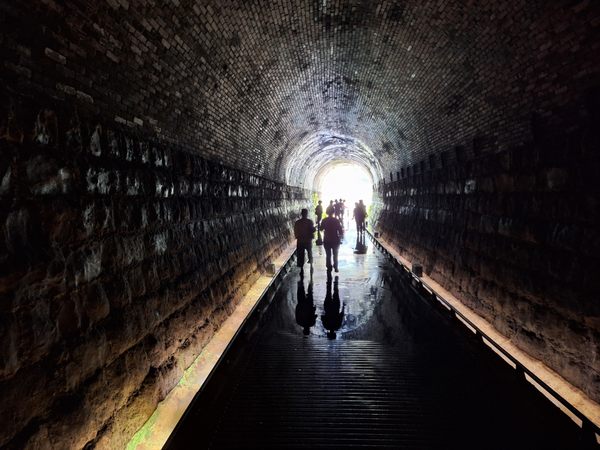 Sandiaoling Bike Tunnel in New Taipei City, Taiwan