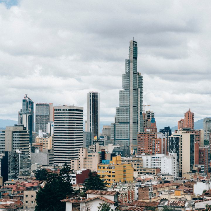 A city view of Bogotá.
