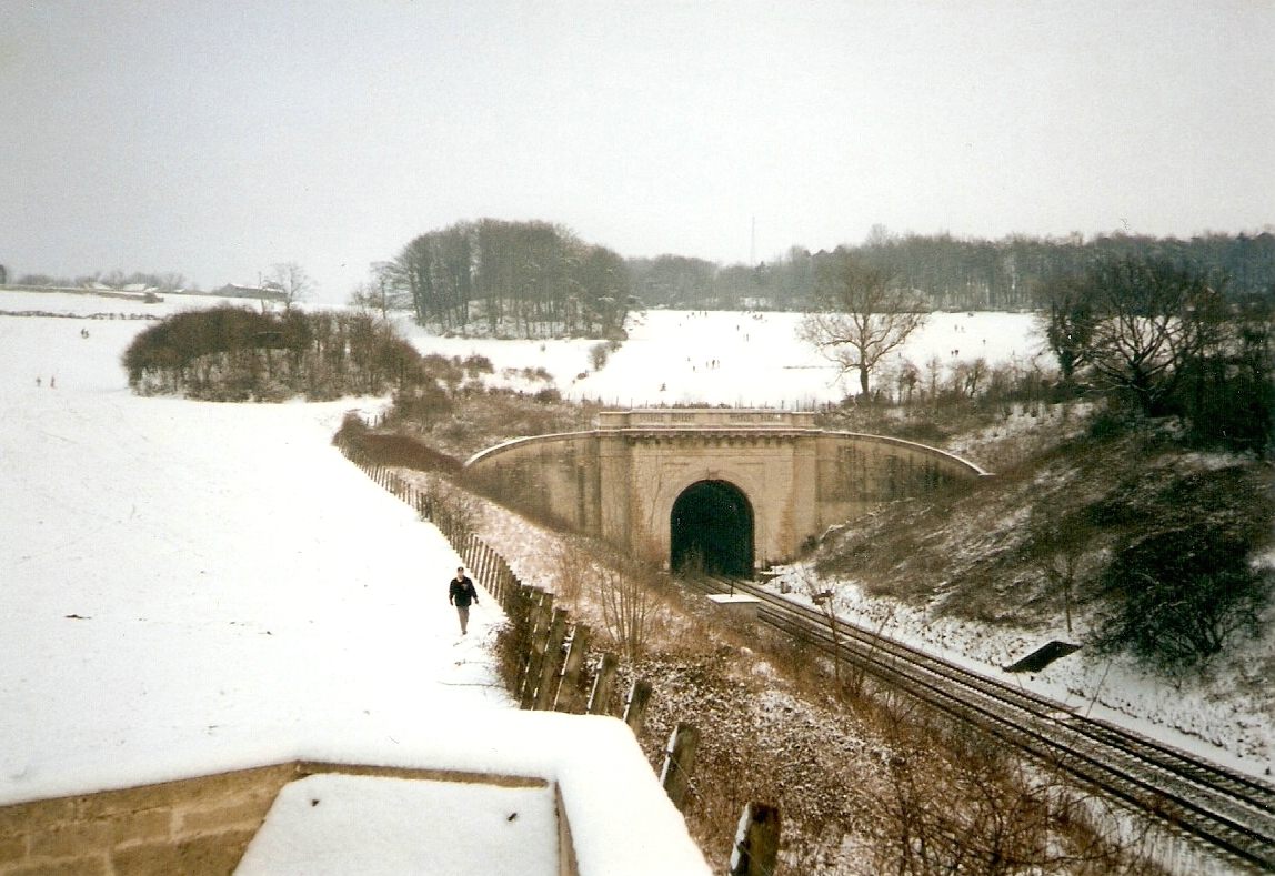 The Box Tunnel on a less sunny day.