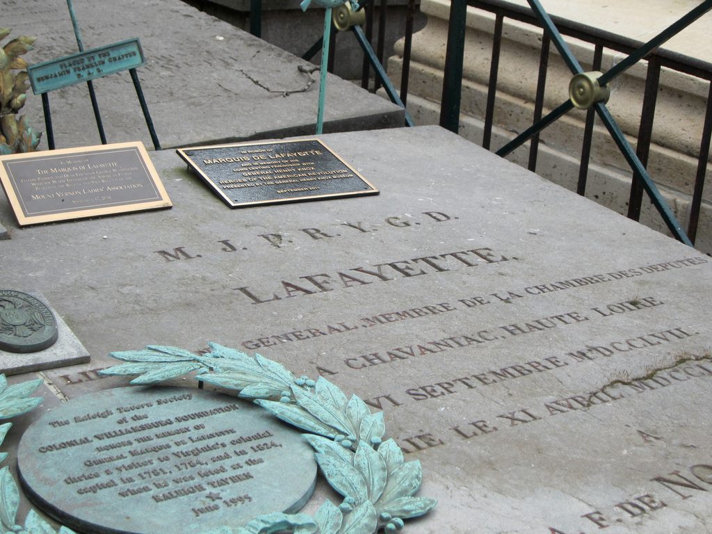 Grave of the Marquis de Lafayette in the Cimetière de Picpus