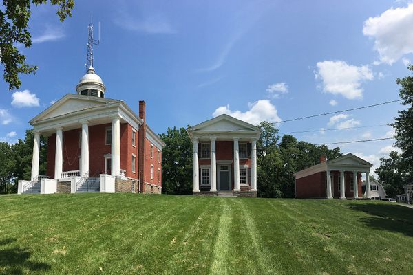 The Seneca County Courthouse Complex in Ovid, New York, commonly known as “the Three Bears,” is a fine example of the Greek Revival style in the Military Tract, from which both the fad for classical place names and notions of classical architecture spread throughout the country. 