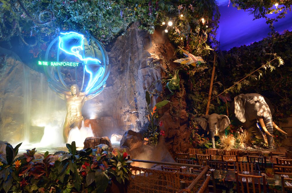 The Rainforest Cafe in the Mall of America in Minneapolis, MN 