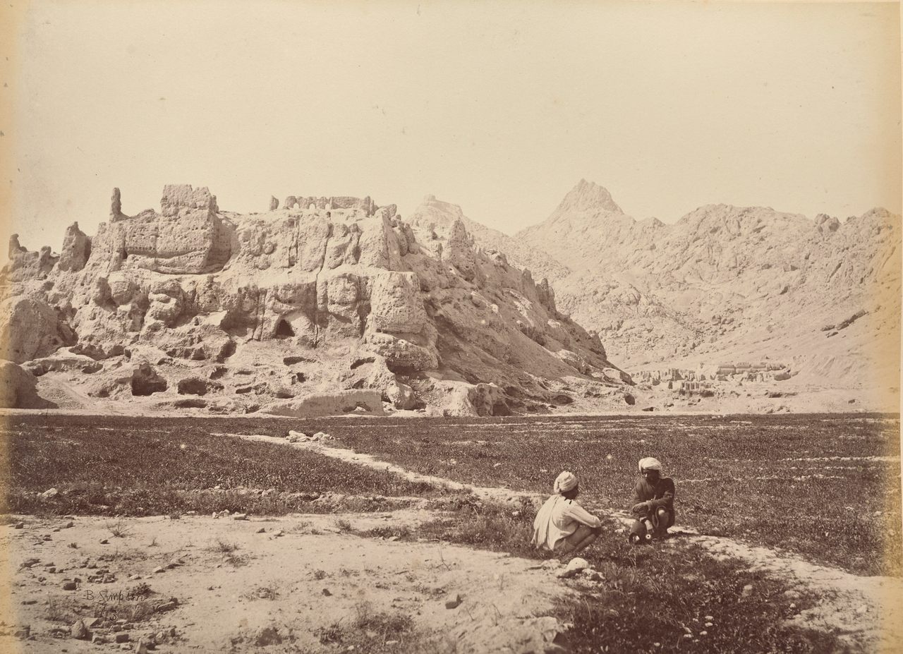 The Qandahar Citadel, shown here in the 1880s, was destroyed in 1738. The ruins still stand south of the modern city of Kandahar.