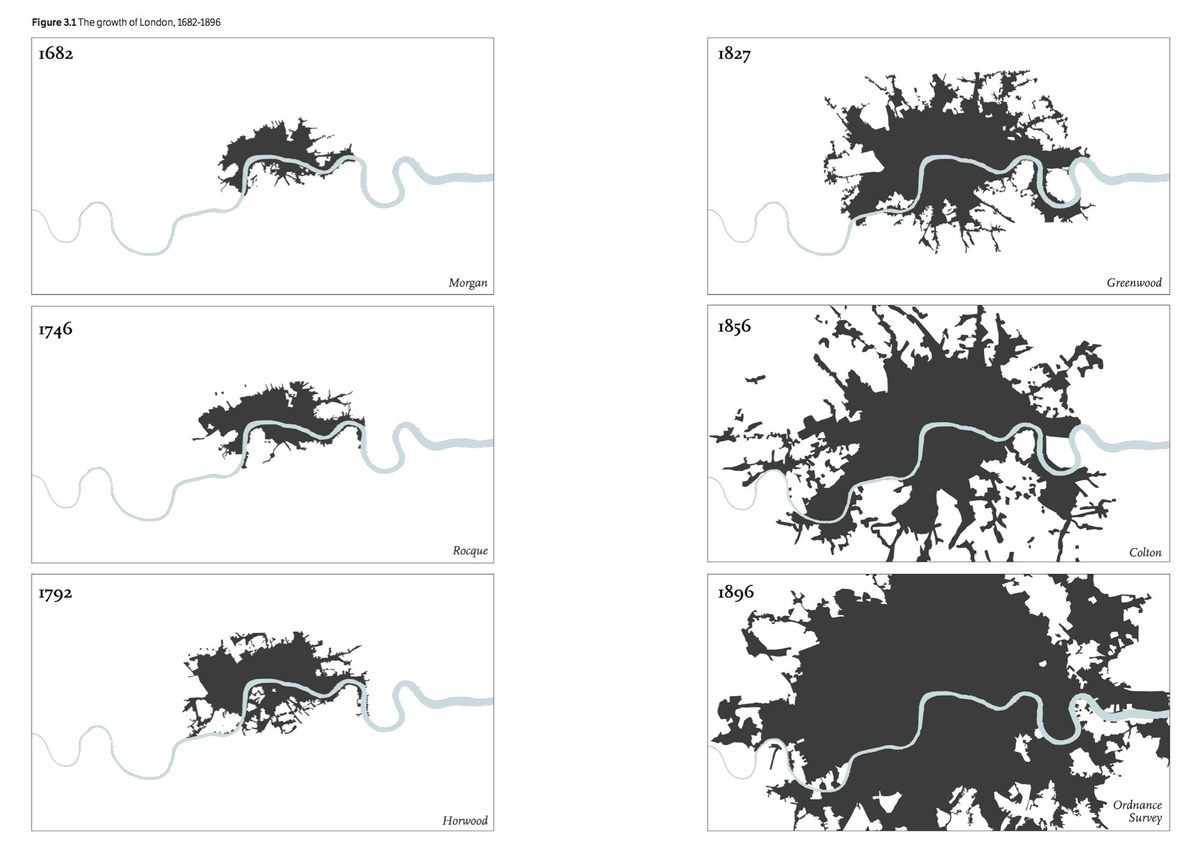 Mapping London's growth over time.