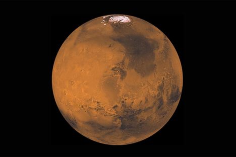 Mars's northern hemisphere is smoother than its southern half. 