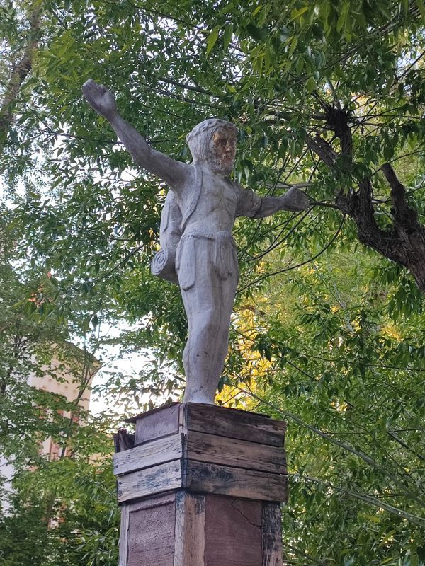 Jesus Backpacker in Vilnius, Lithuania