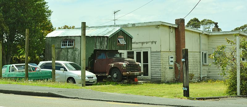 Chev House Truck at Massey, West Auckland, New Zealand. 