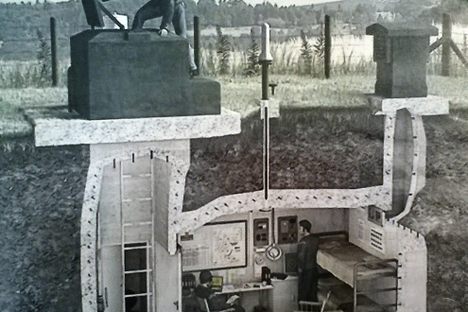 Cross-sectional diagram of the nuclear bunker