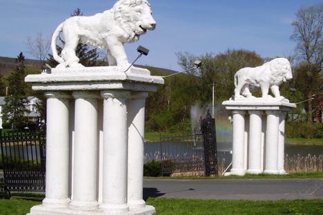 The entrance.