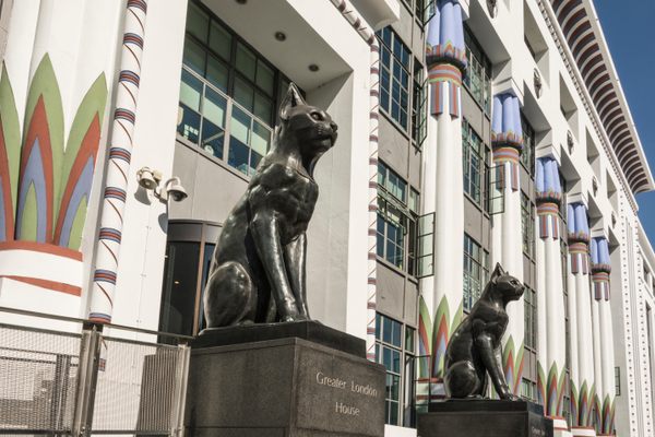 Replicas of the original effigies to Bastet.