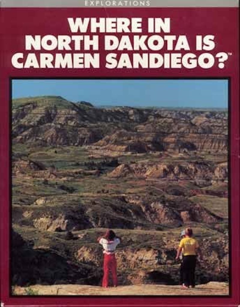The cover of <em>Where in North Dakota Is Carmen Sandiego?</em>.