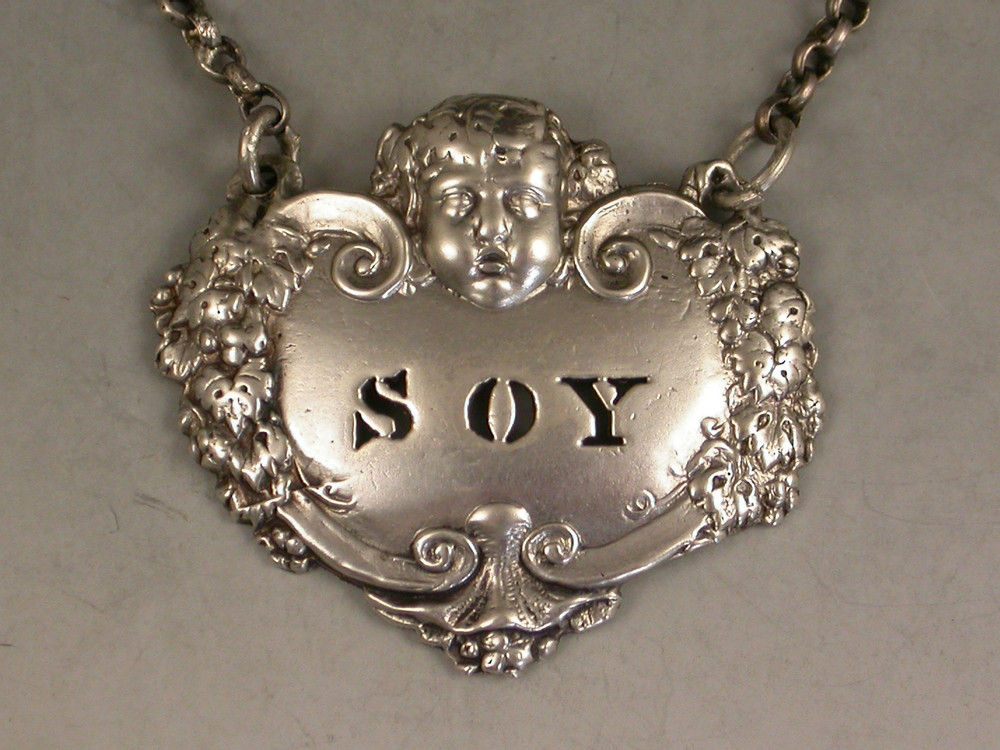 This soy sauce label from 1827 features a cheeky cherub.