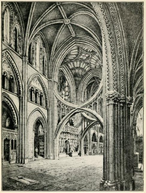 Bond's architectural reconstruction of Glastonbury's interior.