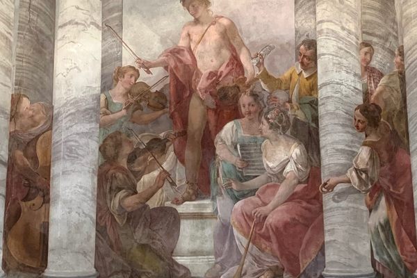 Jacopo Guarana’s fresco ‘Concert of the Putte’ (1776-77).