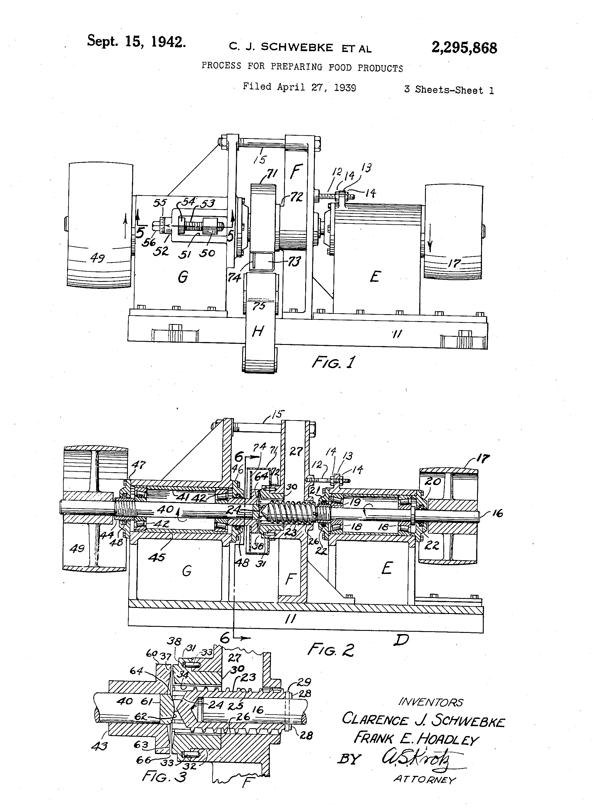 The 1942 patent for the preparation of cheese curls. 