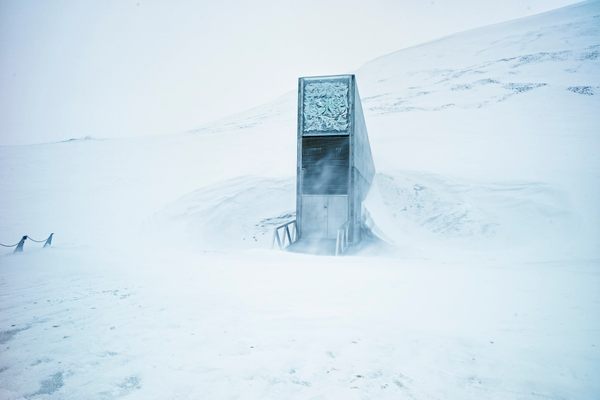 The entrace to Svalbard’s Global Seed Vault.