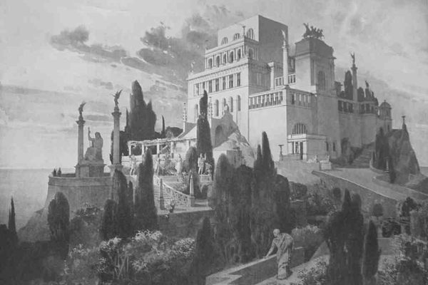 Reconstruction of Villa Jovis by C. Weichardt (1900)