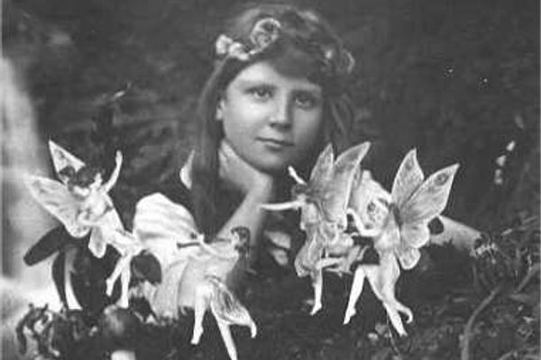 Frances Griffiths with Fairies