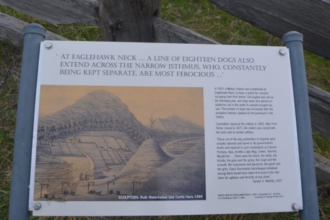 The dog line information sign