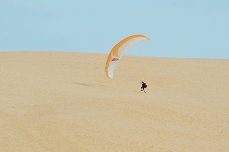 A paraglider at Dune du Pilat