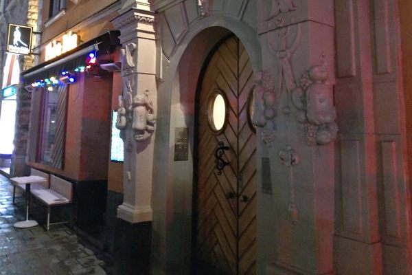 The facade of the house. 