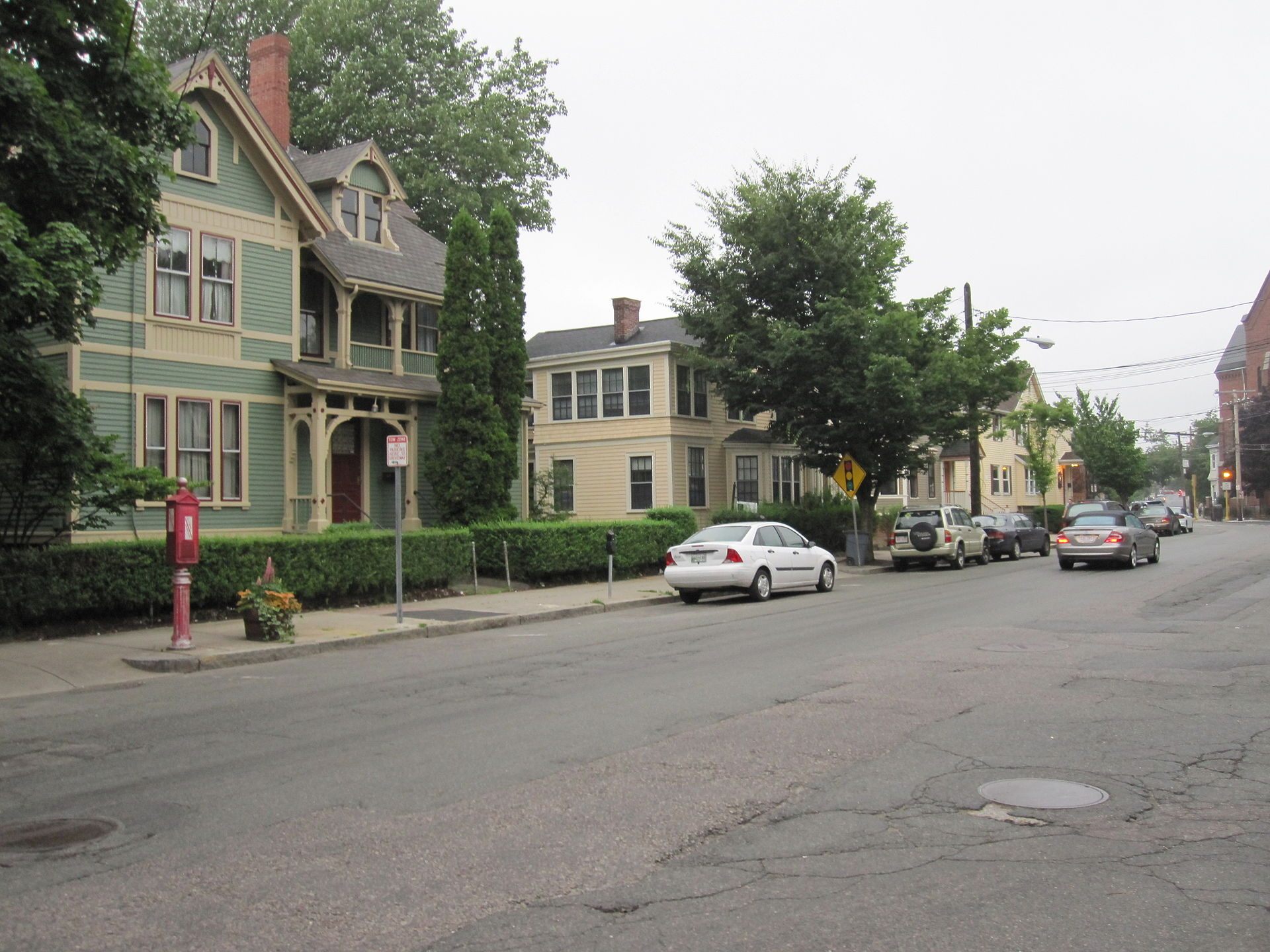 Bow St. in Somerville, home to some fine street tree specimens.