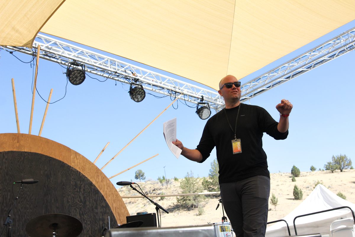 Ross Anderson talked ancient gods moments before the sky began to darken.