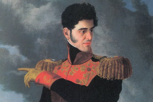 Antonio López de Santa Anna in his days as a dashing soldier, before his unglamorous exile.