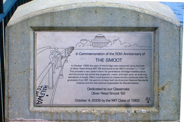 Harvard Plaque on the History of the Smoot.