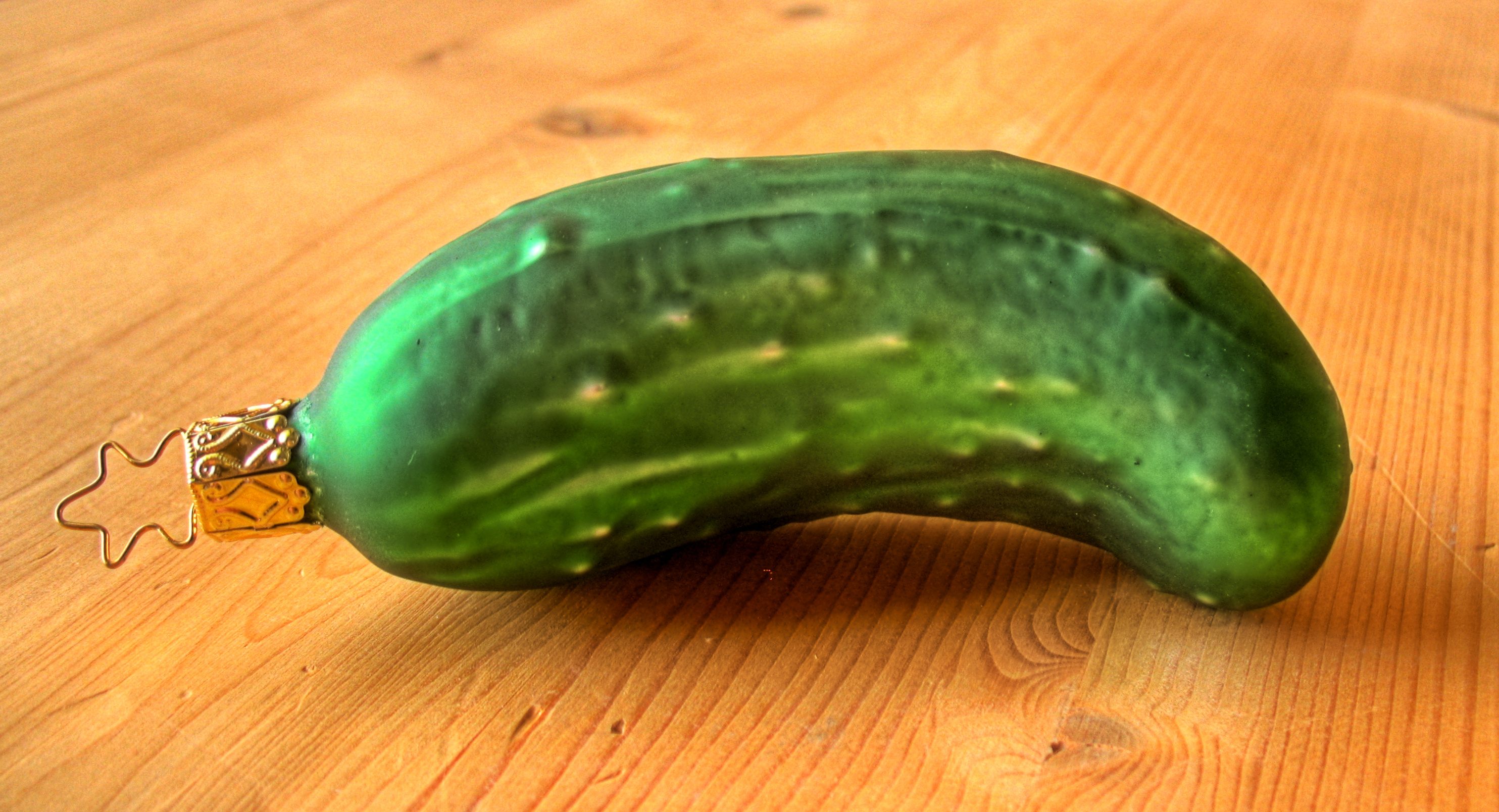 A traditional German Christmas pickle... or is it?