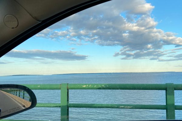 view from the Mackinac Bridge (2020)