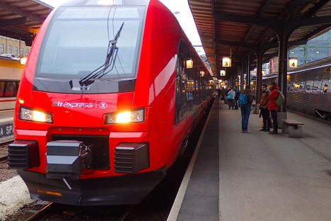 An MTR Express train (though not, sadly, Trainy McTrainface itself).