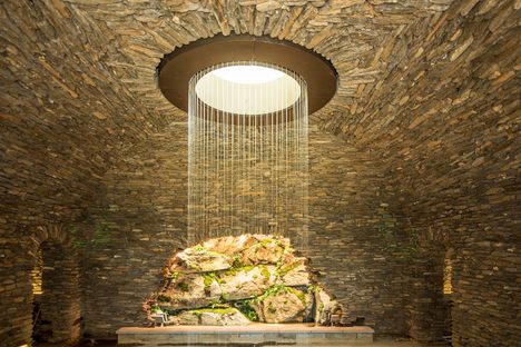 The Grotto’s waterfall creates a lush soundscape.