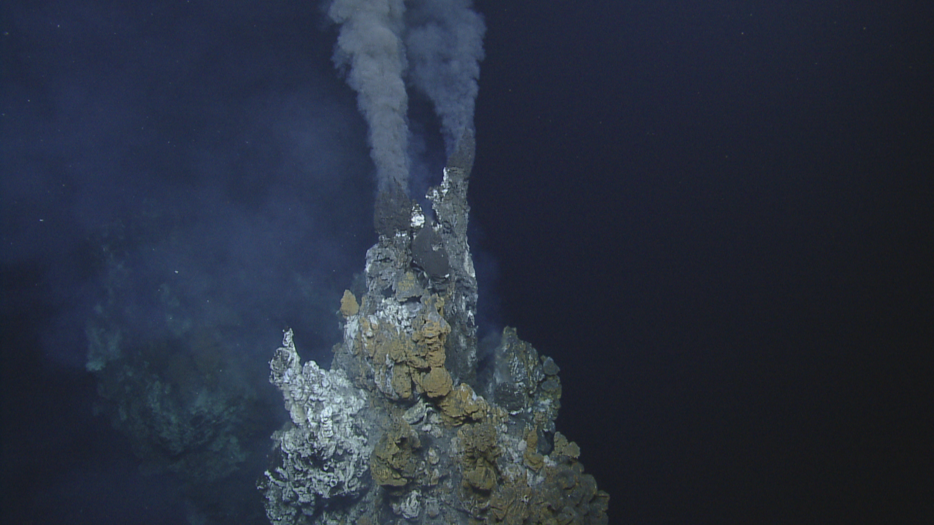 Hydrothermal vents produced super-heated water on the ocean floor.