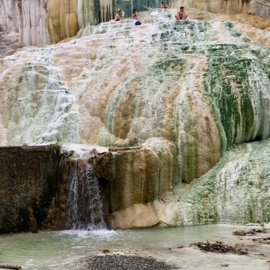 The hot spring.