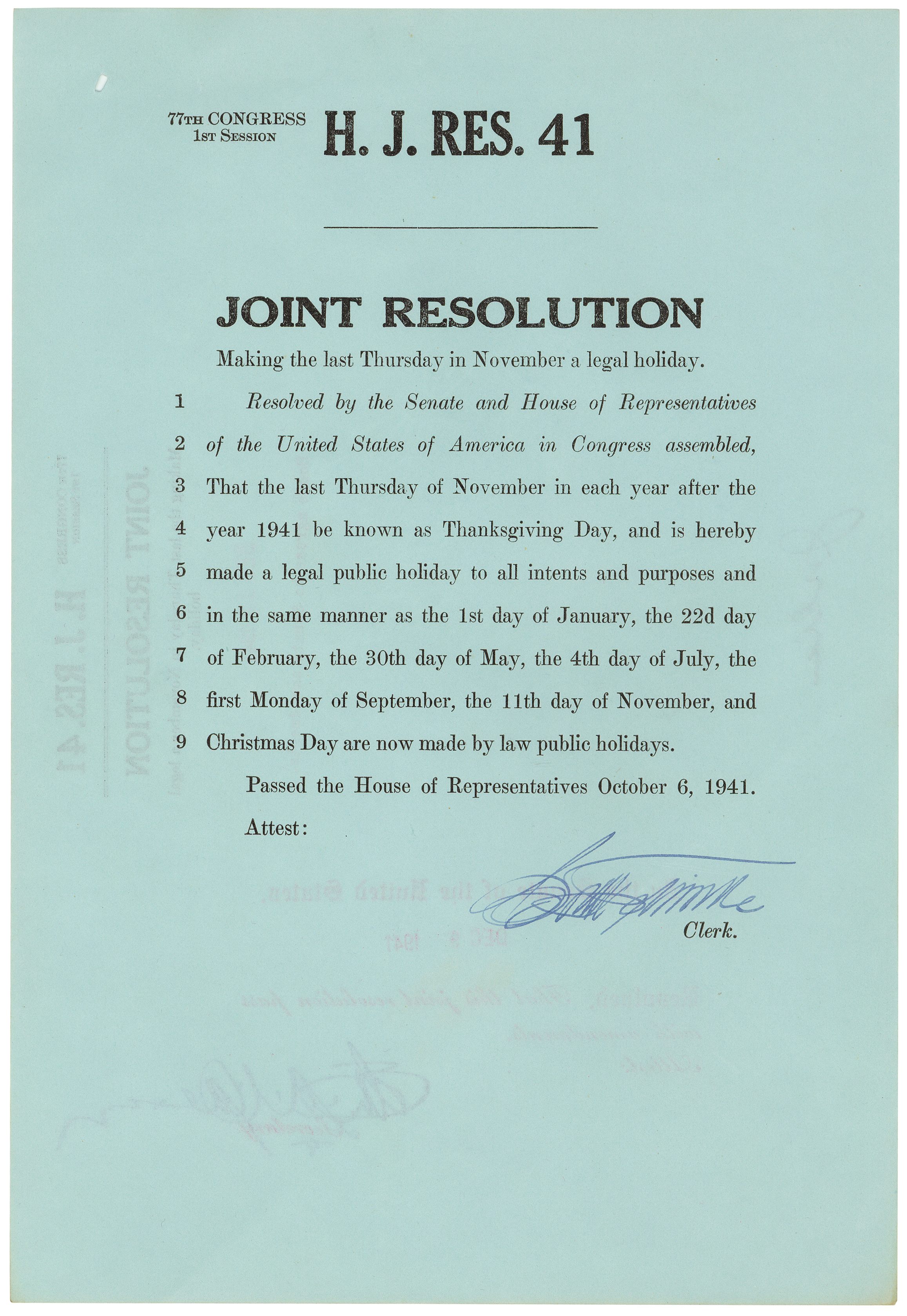 The House resolution; it didn't survive the Senate.