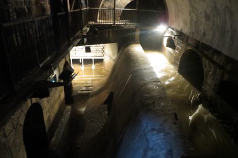Part of the sewers seen in the tour, as it was in the film.