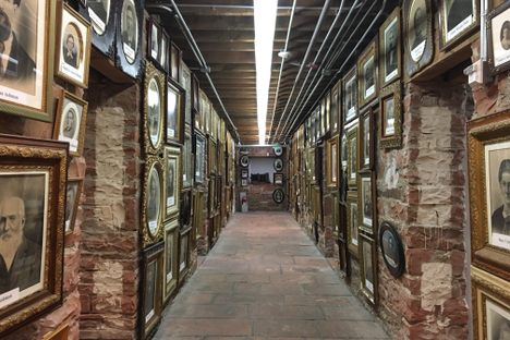 Hallway of portraits.