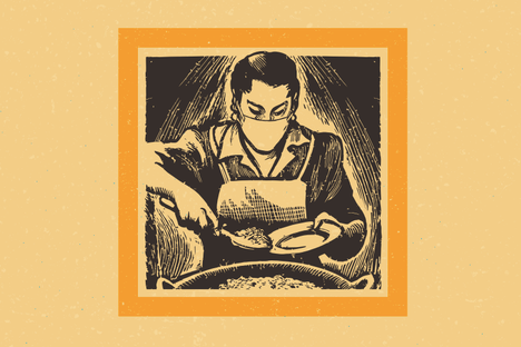 UTSA adapted an image from a 1960 cookbook for their pandemic-era cover.